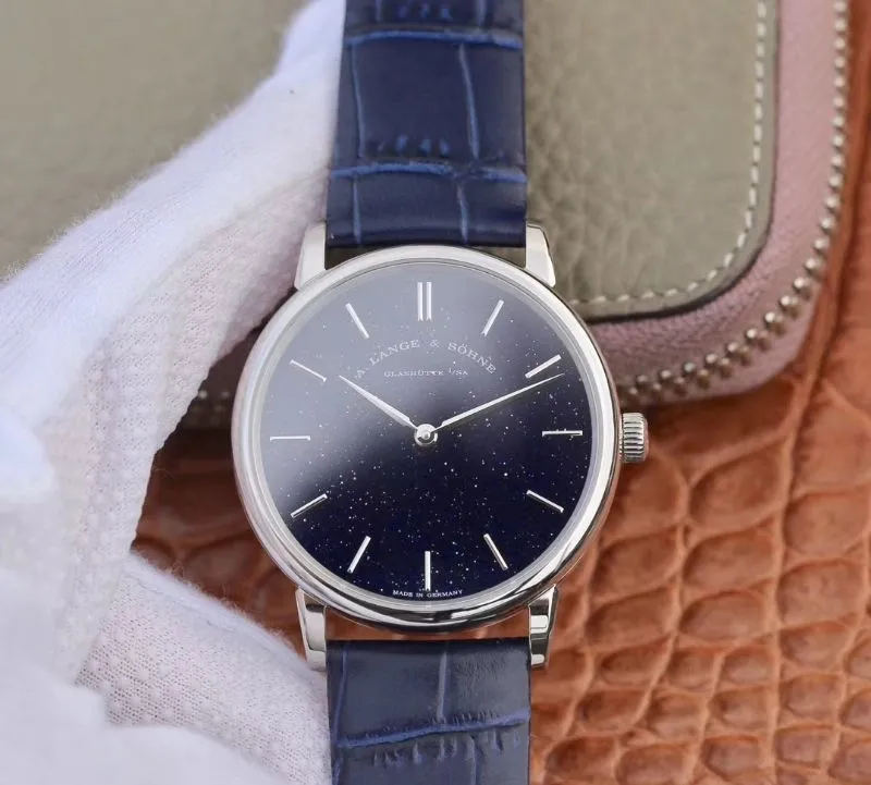 A. Lange & Sohne Saxonia Thin 205.086 SV Factory 1:1 Best Edition Replica Watch Blue starry dial Swiss ETA2892